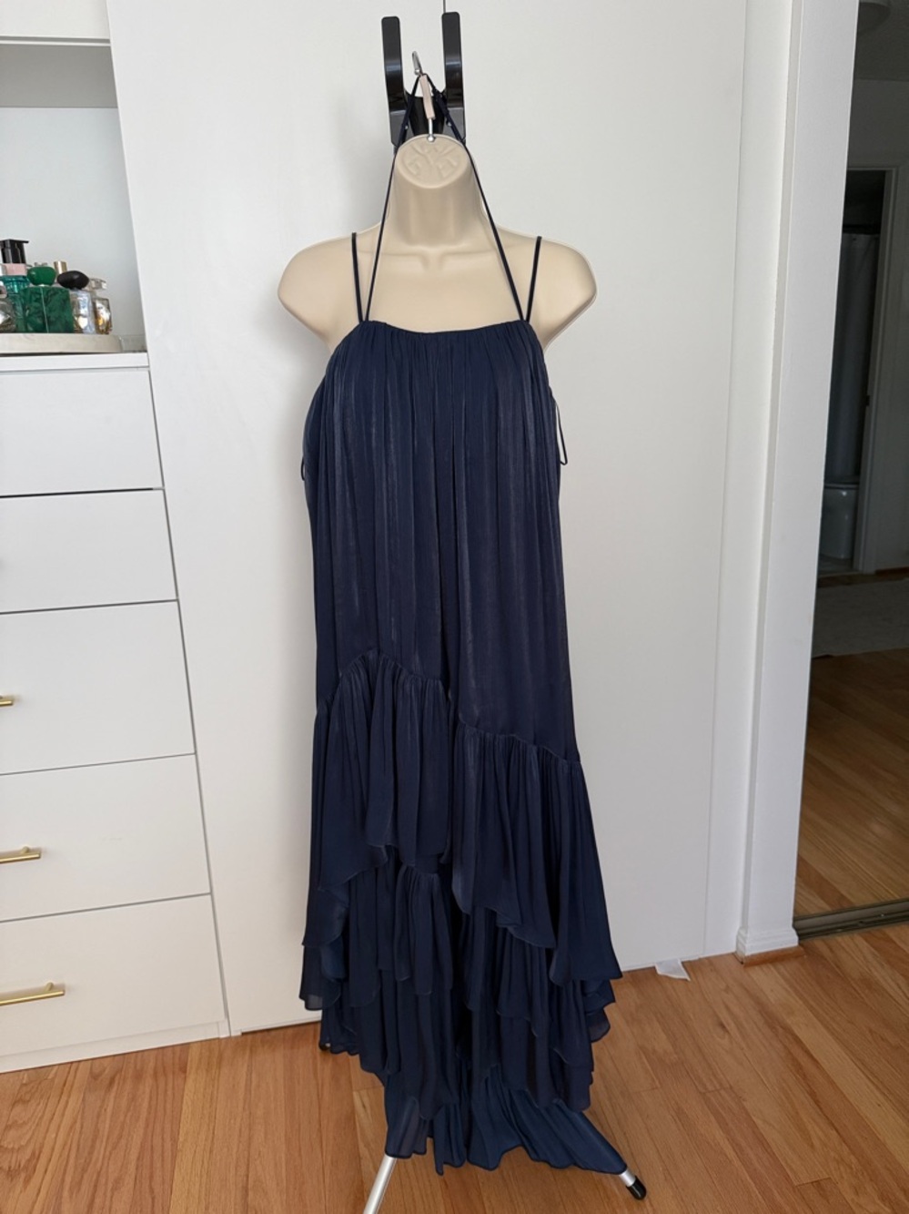 Cinq A Sept Soliel Pleated Dress - Blue Size 2 $595
